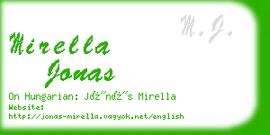 mirella jonas business card